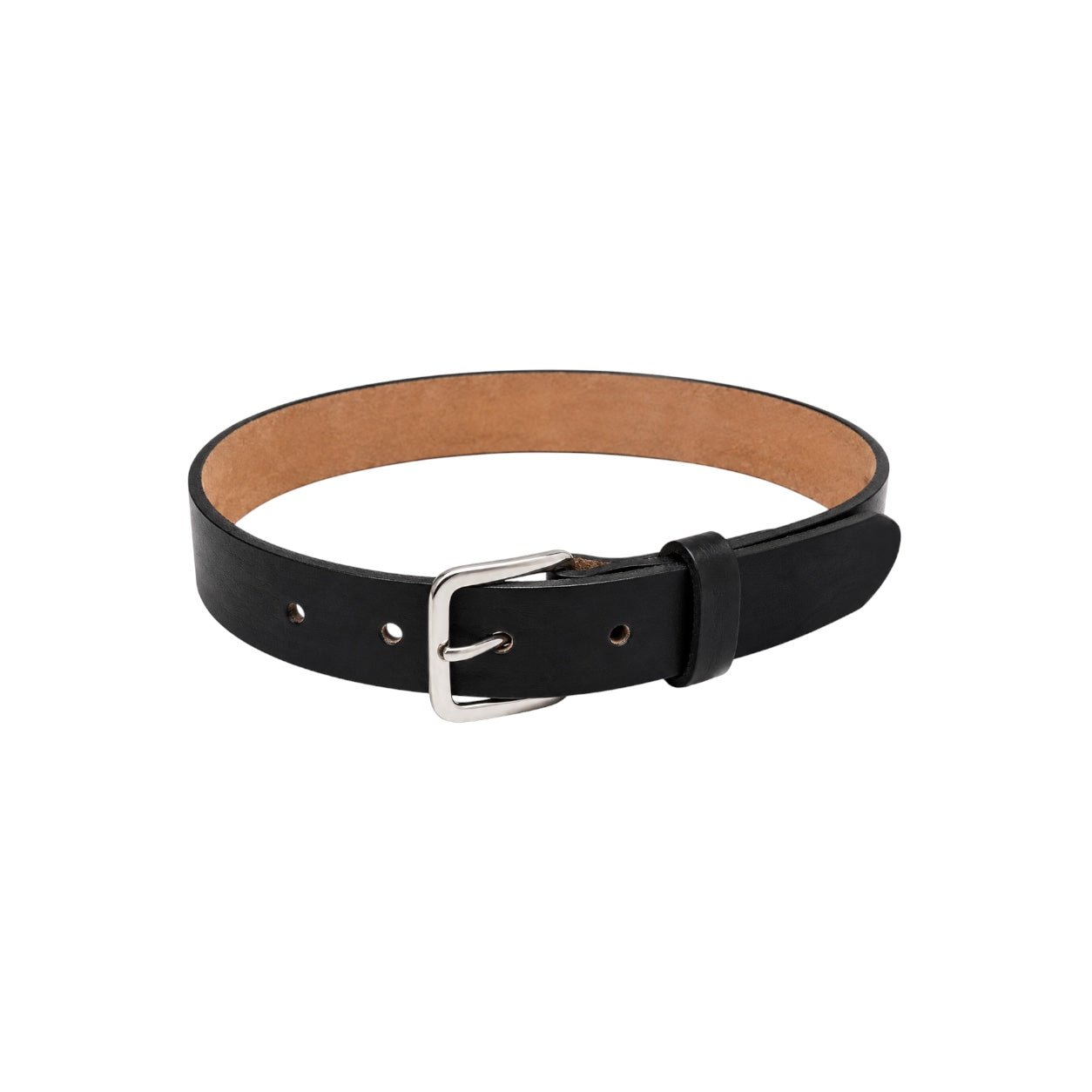 Boys’ Black Grain Leather Dress Belt