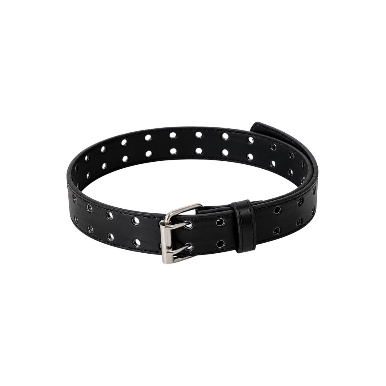 Inspire Boys’ Black Double Hole Leather Dress Belt