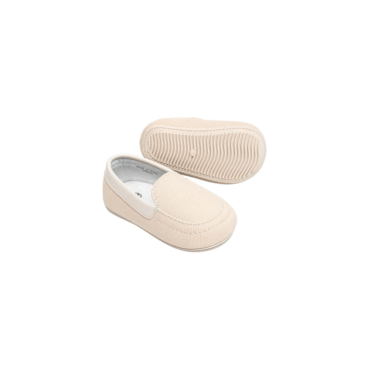Mavezzano Baby Slip-On Ivory Dress Loafers