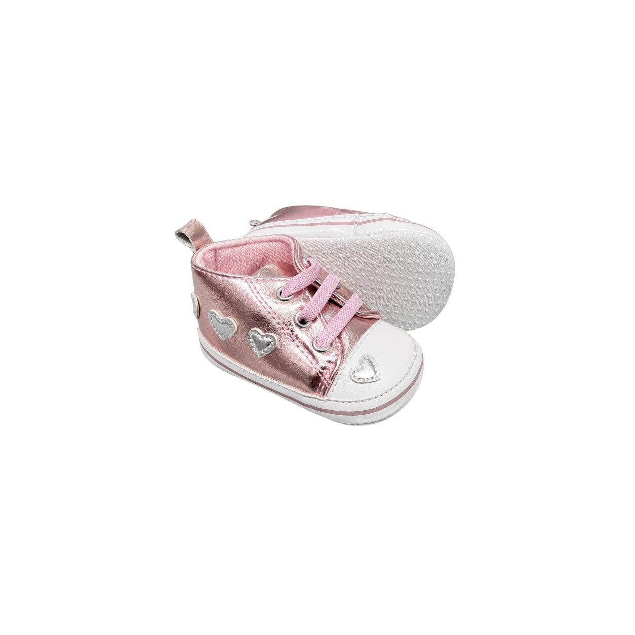 TenderToes Rose Gold Heart Pre-Walker Sneakers (Soft Sole)