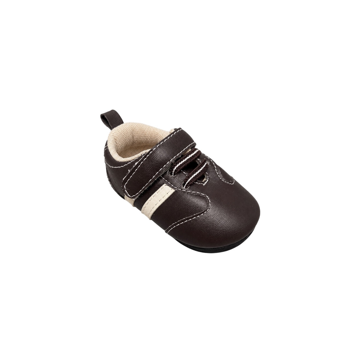TenderToes Brown Pre-Walker Shoes with Velcro Strap (Hard Sole)