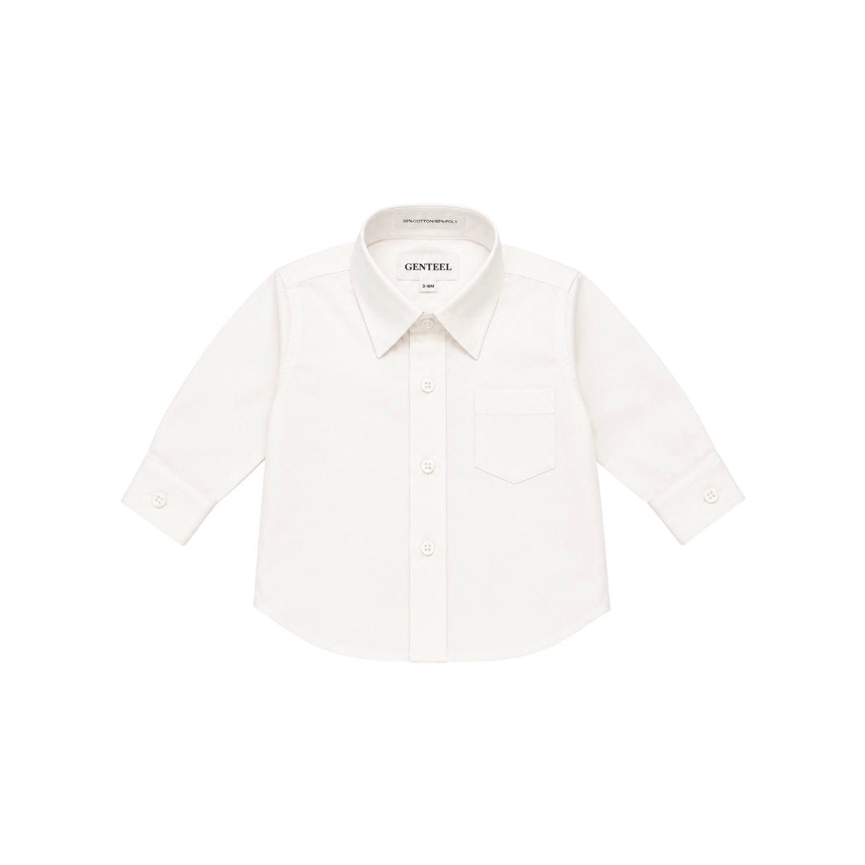 GENTEEL Off-White Long Sleeve Baby Dress Shirt