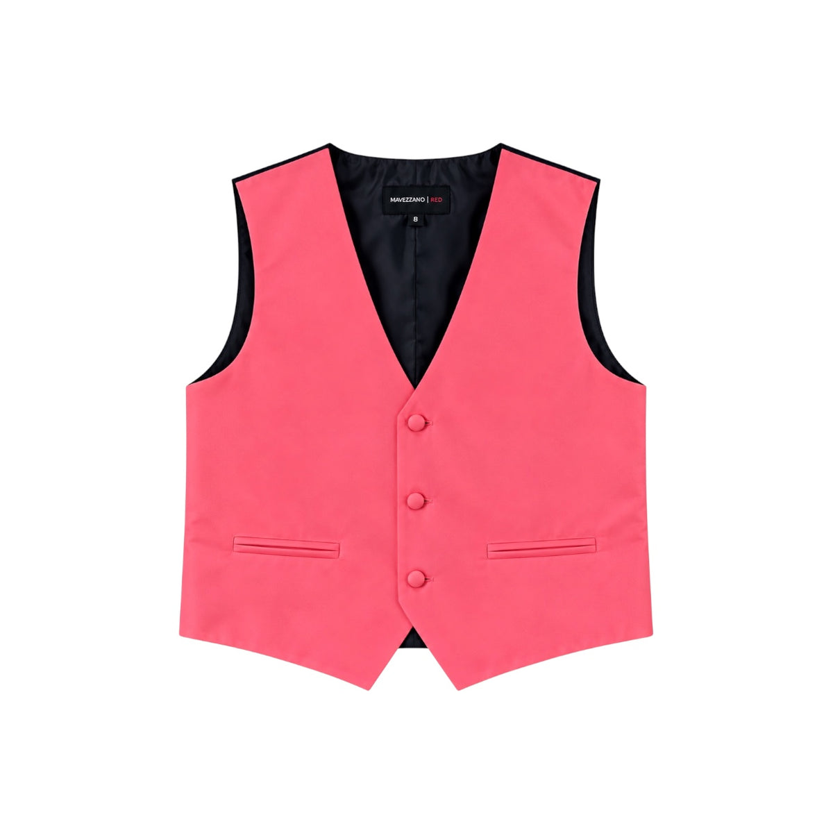 Mavezzano Boys' Coral Three-Button Formal Suit Vest