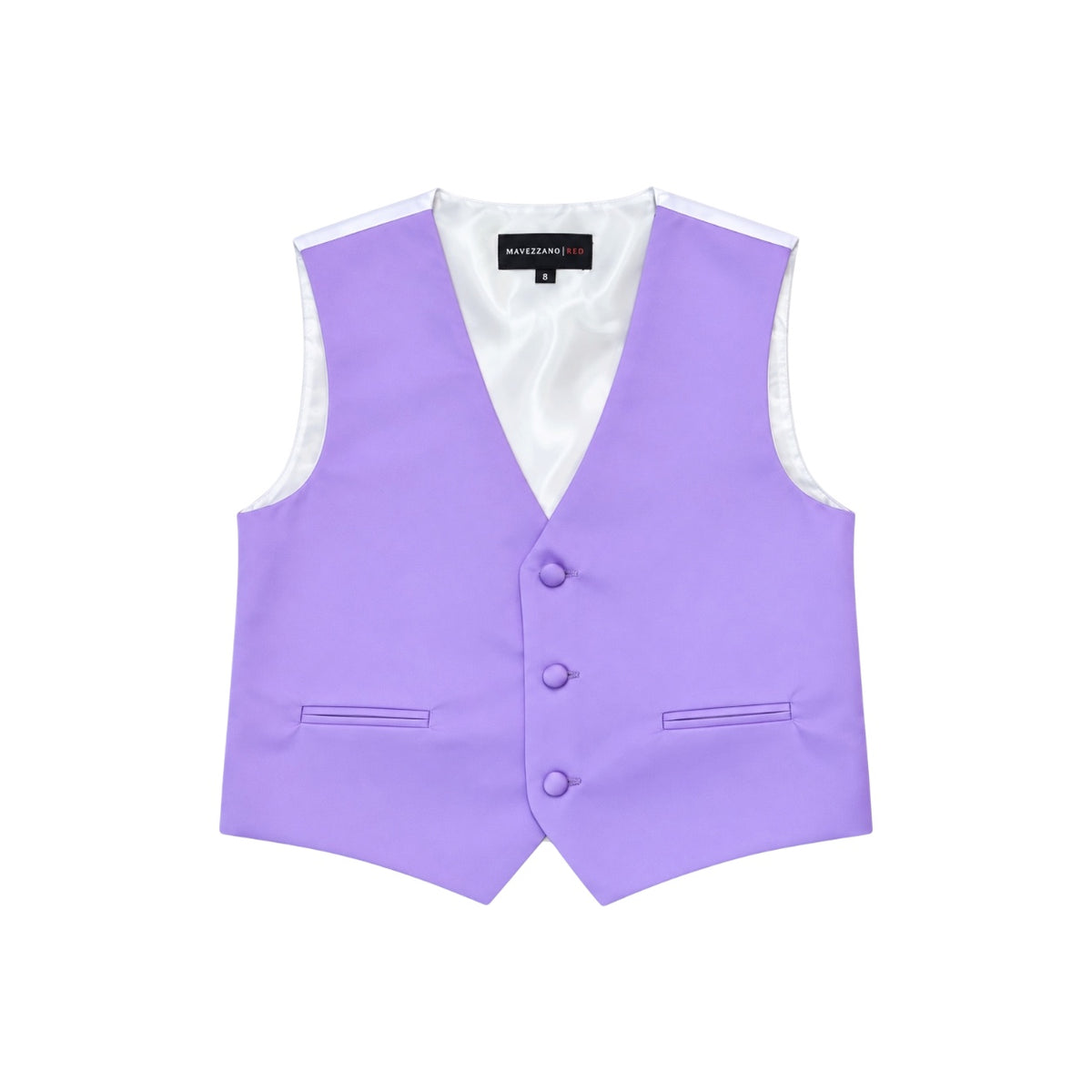 Mavezzano Boys' Lavender Three-Button Formal Suit Vest