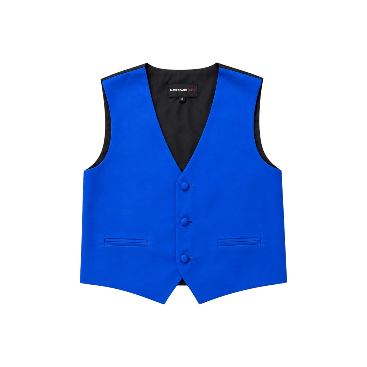 Mavezzano Boys' Royal Blue Three-Button Formal Suit Vest