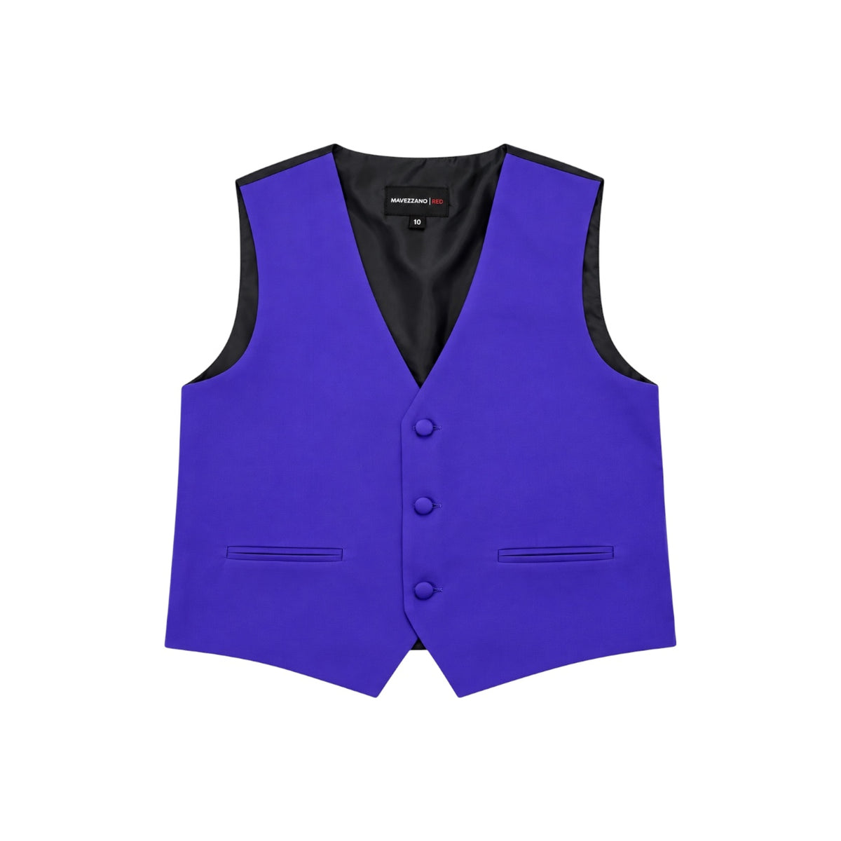 Mavezzano Boys' Purple Three-Button Formal Suit Vest