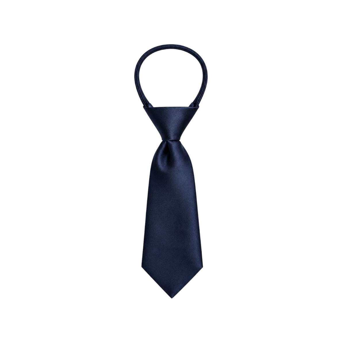 Baby Boys' Classic Navy Satin Zipper Tie