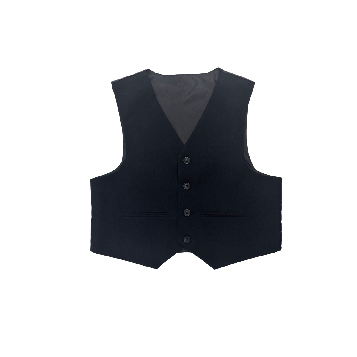 Husky Fit 5-Piece Black Suit
