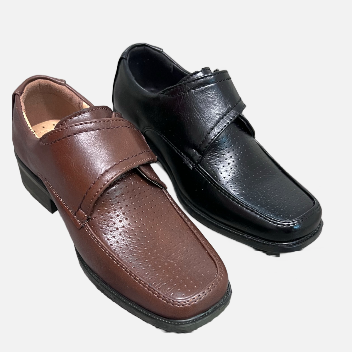 Debonair Velcro Box Toe Dress Shoe