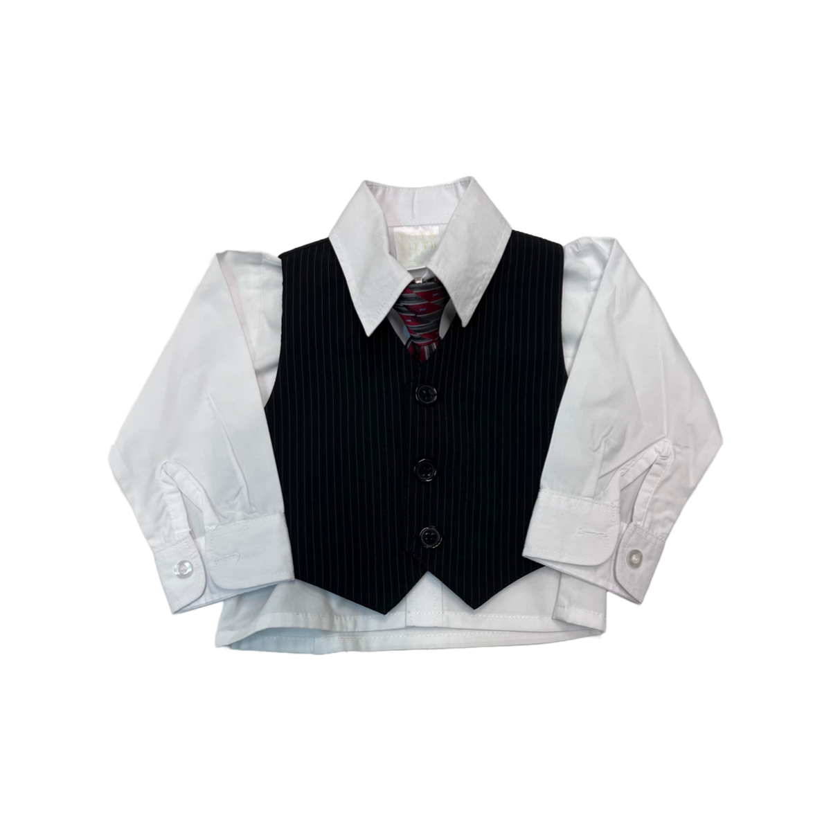 5-Piece Baby Black Pinstripe Suit