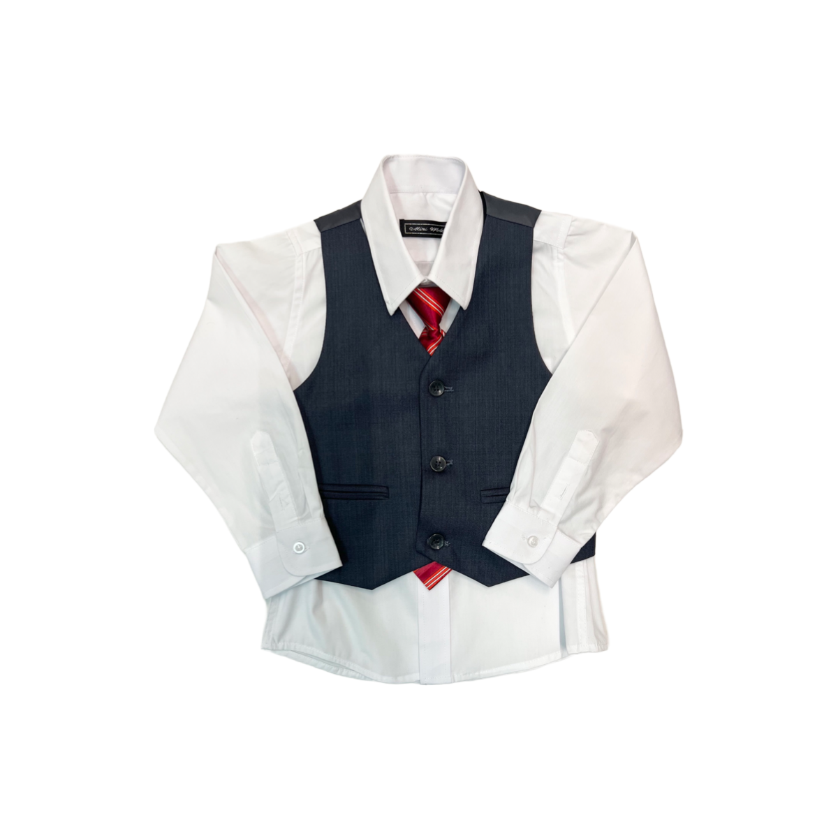 5-Piece Grey Toddler Suit w/ Blue Tint