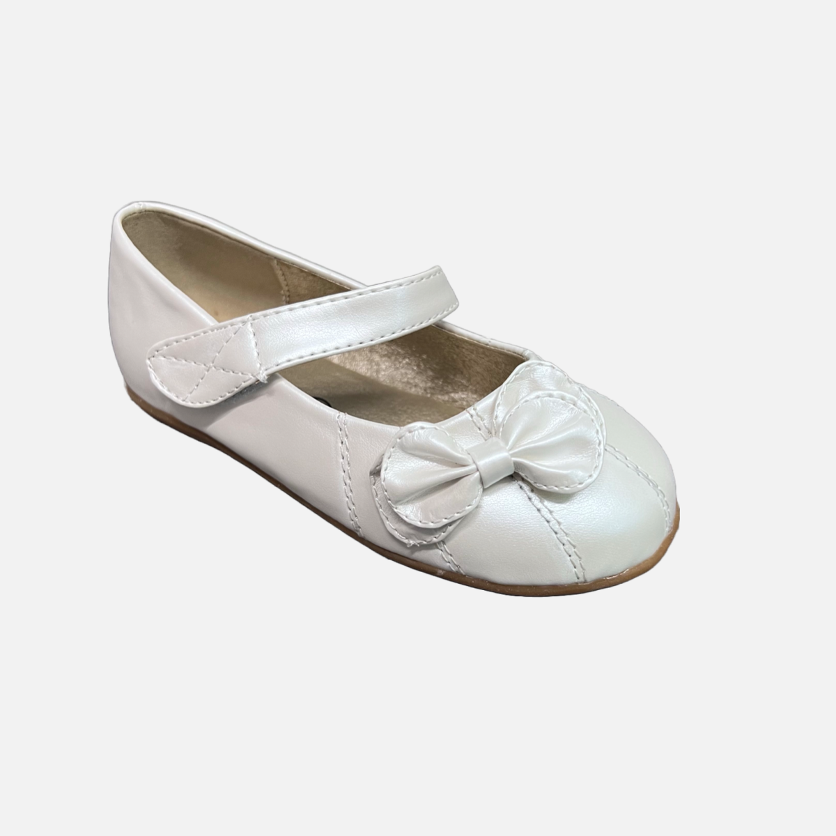 Jolene Patent Baby Shoe with Bow Accent