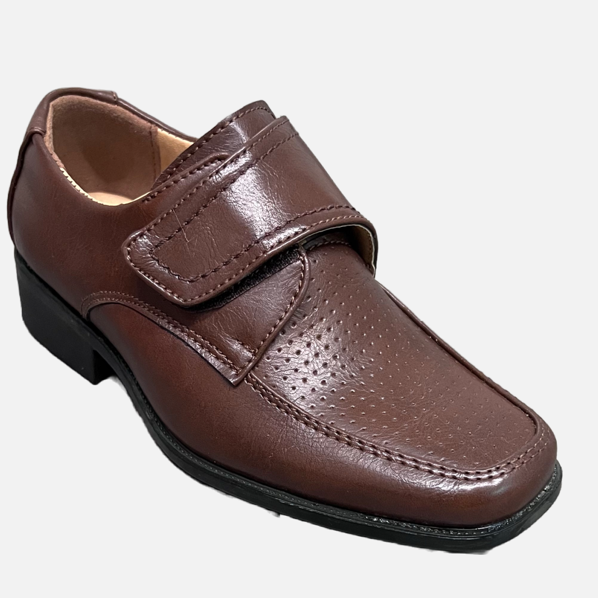 Debonair Velcro Box Toe Dress Shoe