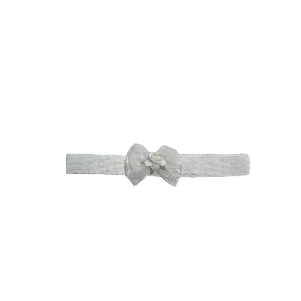 Baby Lace Headband w/ Bow and Roses
