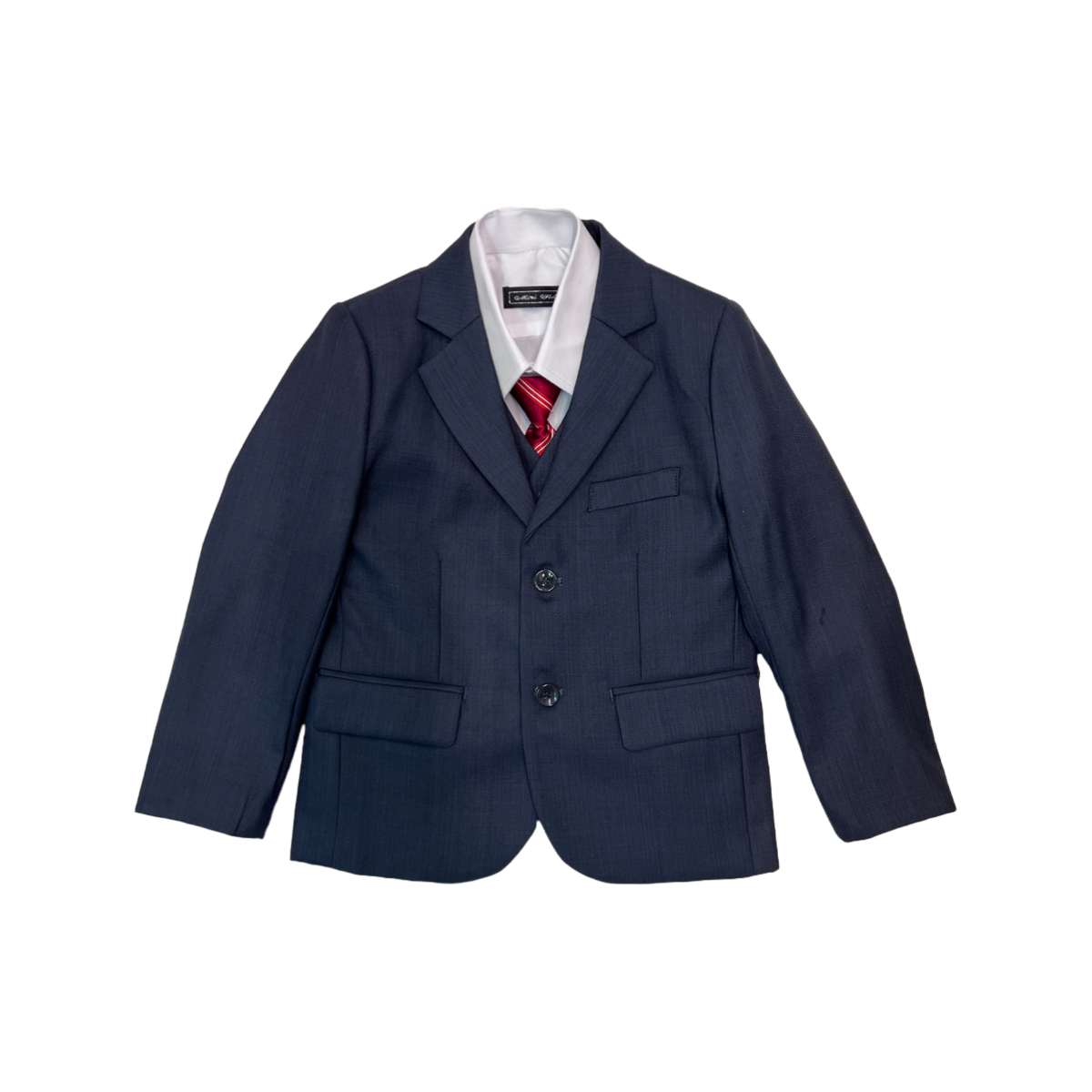 5-Piece Grey Toddler Suit w/ Blue Tint