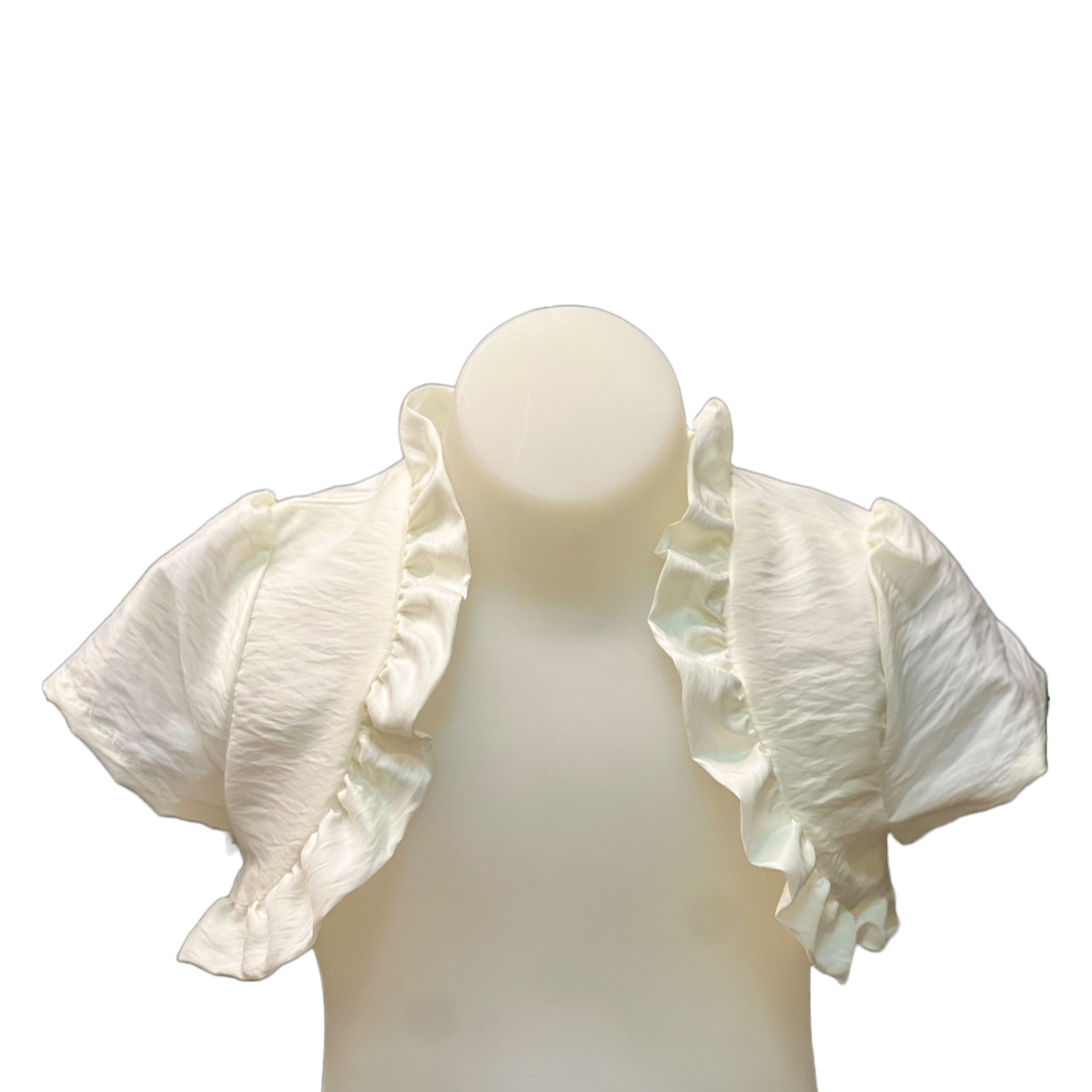 Short-Sleeve Bolero w/ Ruffle Accents