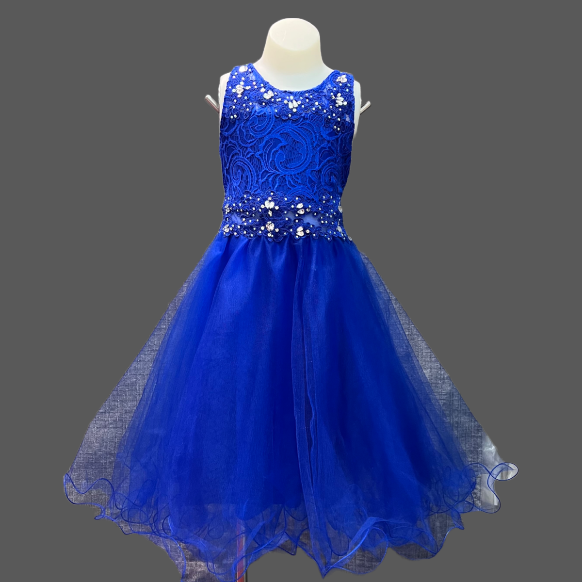 Lace Embroidery Rhinestone Short Dress w/ Shawl