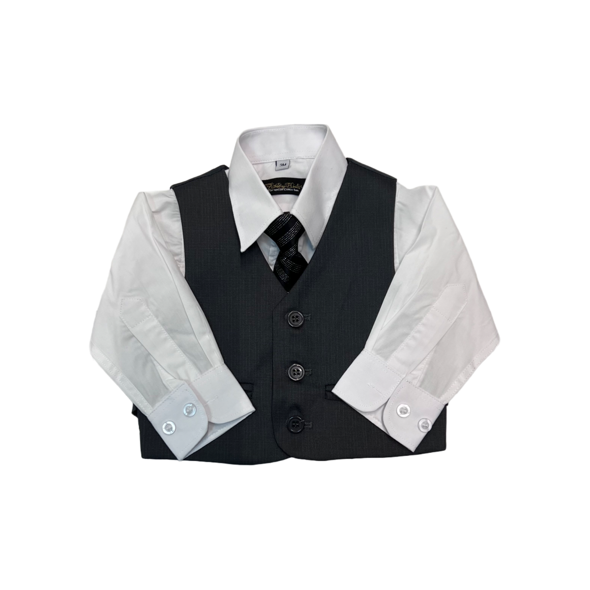 Fancy Kids 5-Piece Baby Charcoal Suit