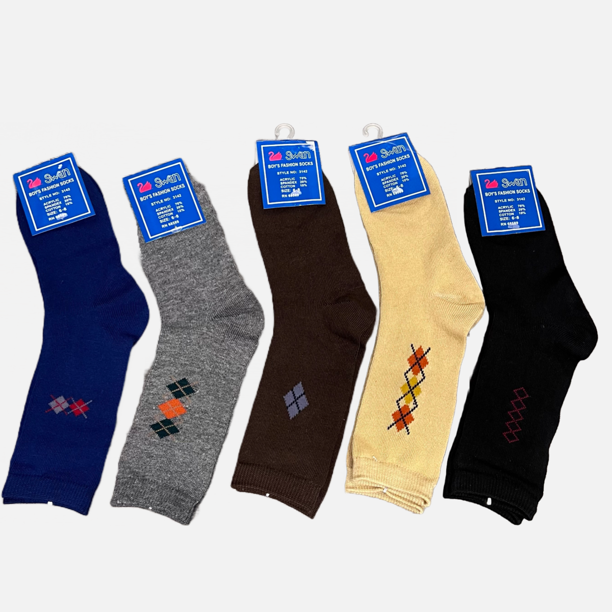 Swan Boy's Fashion Socks