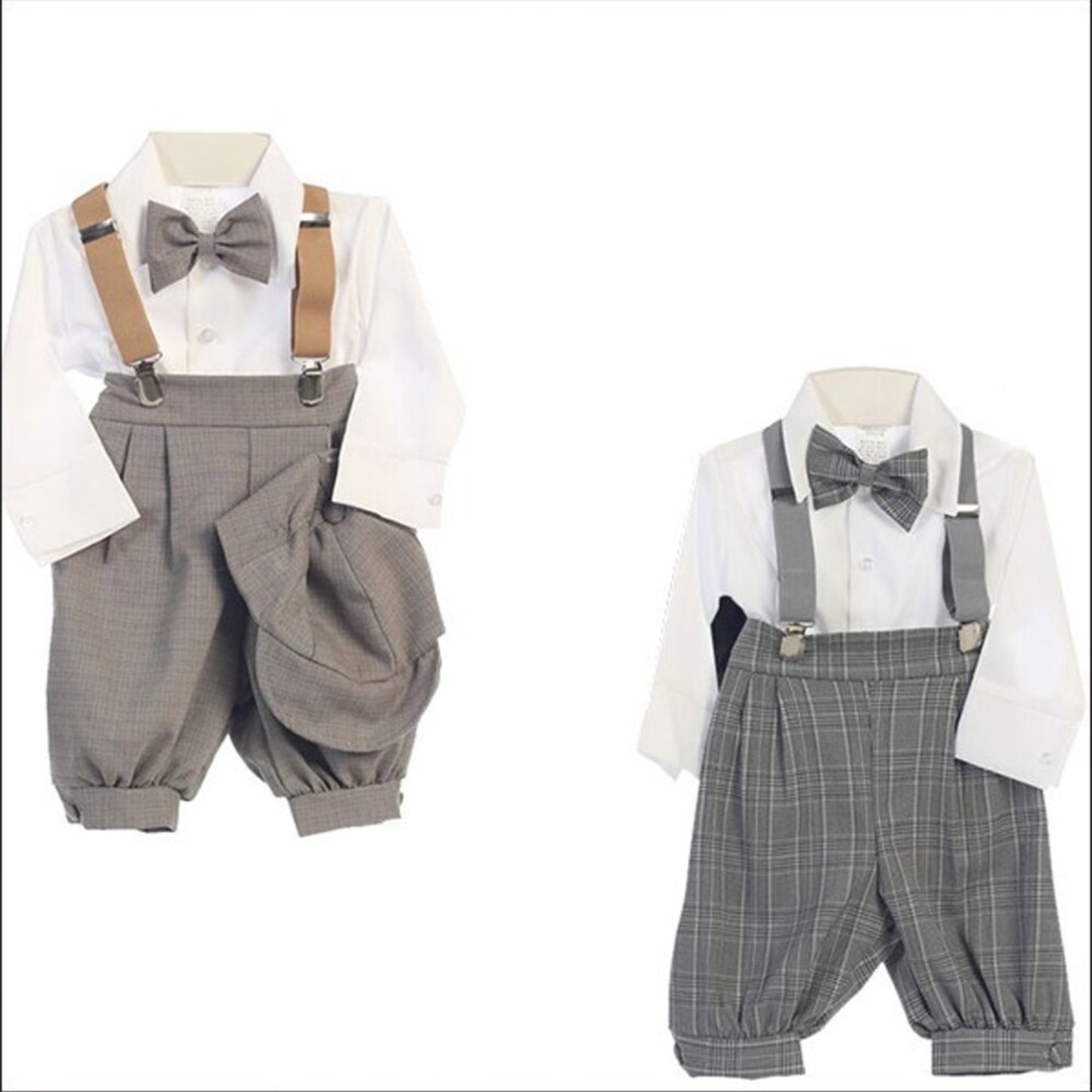 5-Piece Plaid Suspender Set