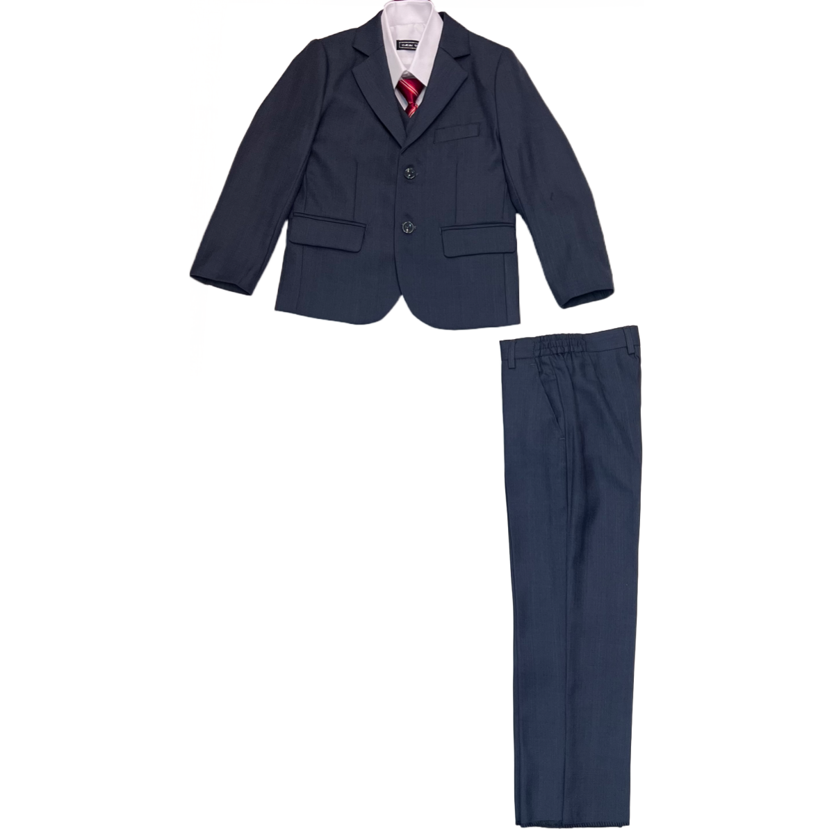 5-Piece Grey Toddler Suit w/ Blue Tint