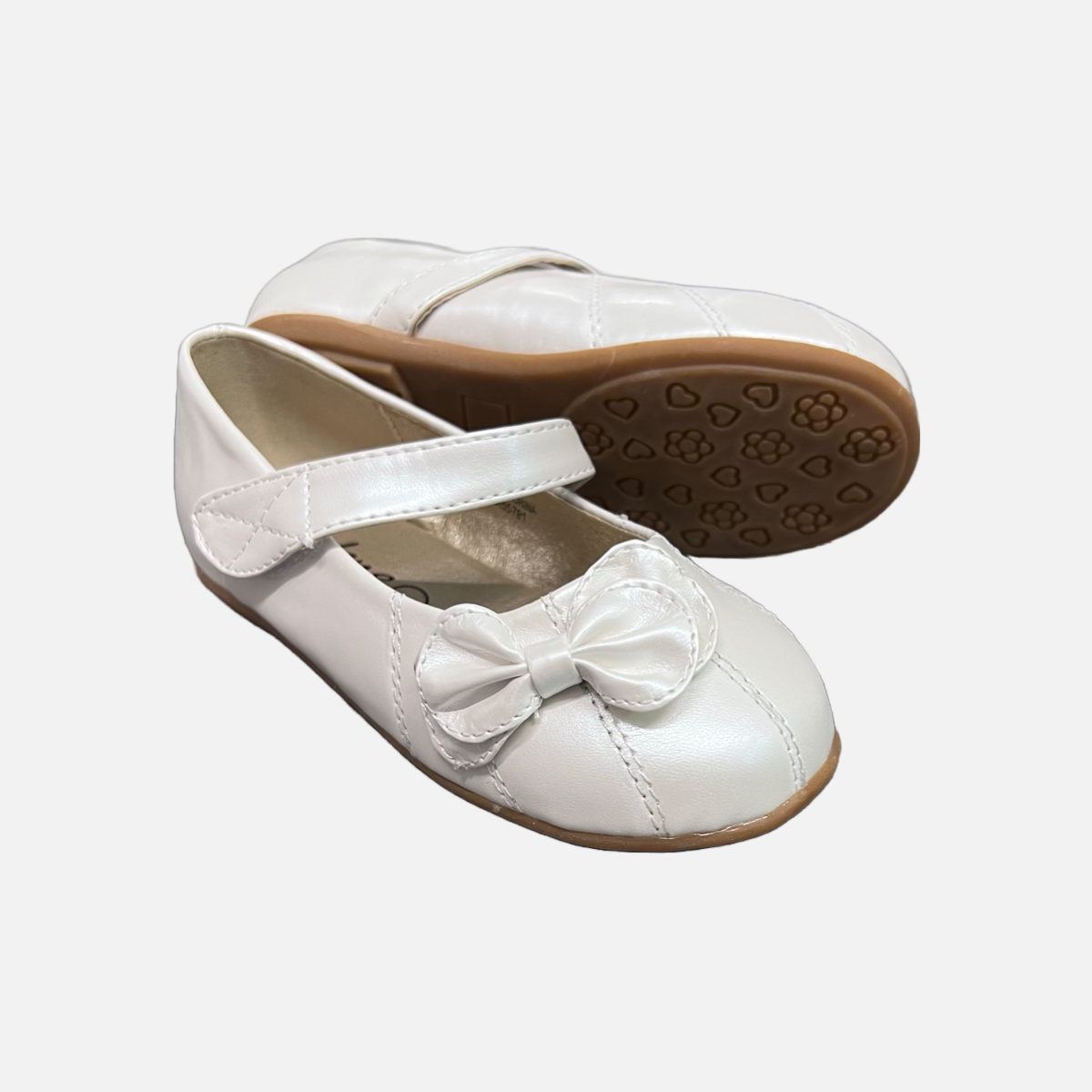 Jolene Patent Baby Shoe with Bow Accent