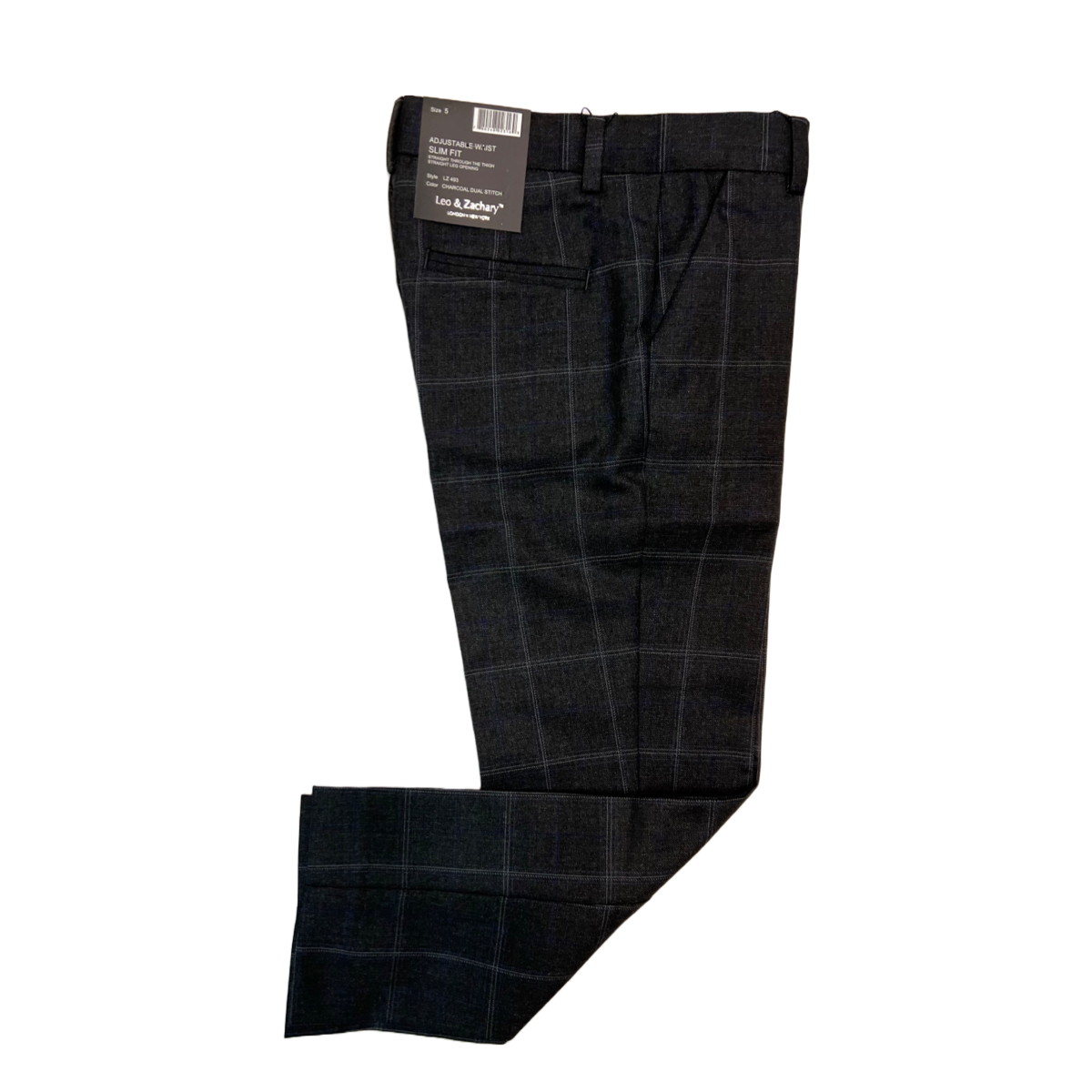Leo & Zachary 2-Piece Charcoal Dual Stitch Suit
