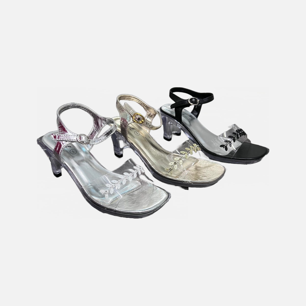 Jolene Faux Glass Block Kitten Heel