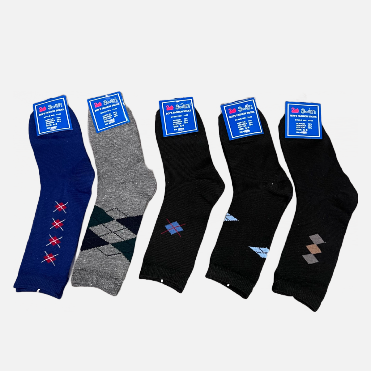 Swan Boy's Fashion Socks