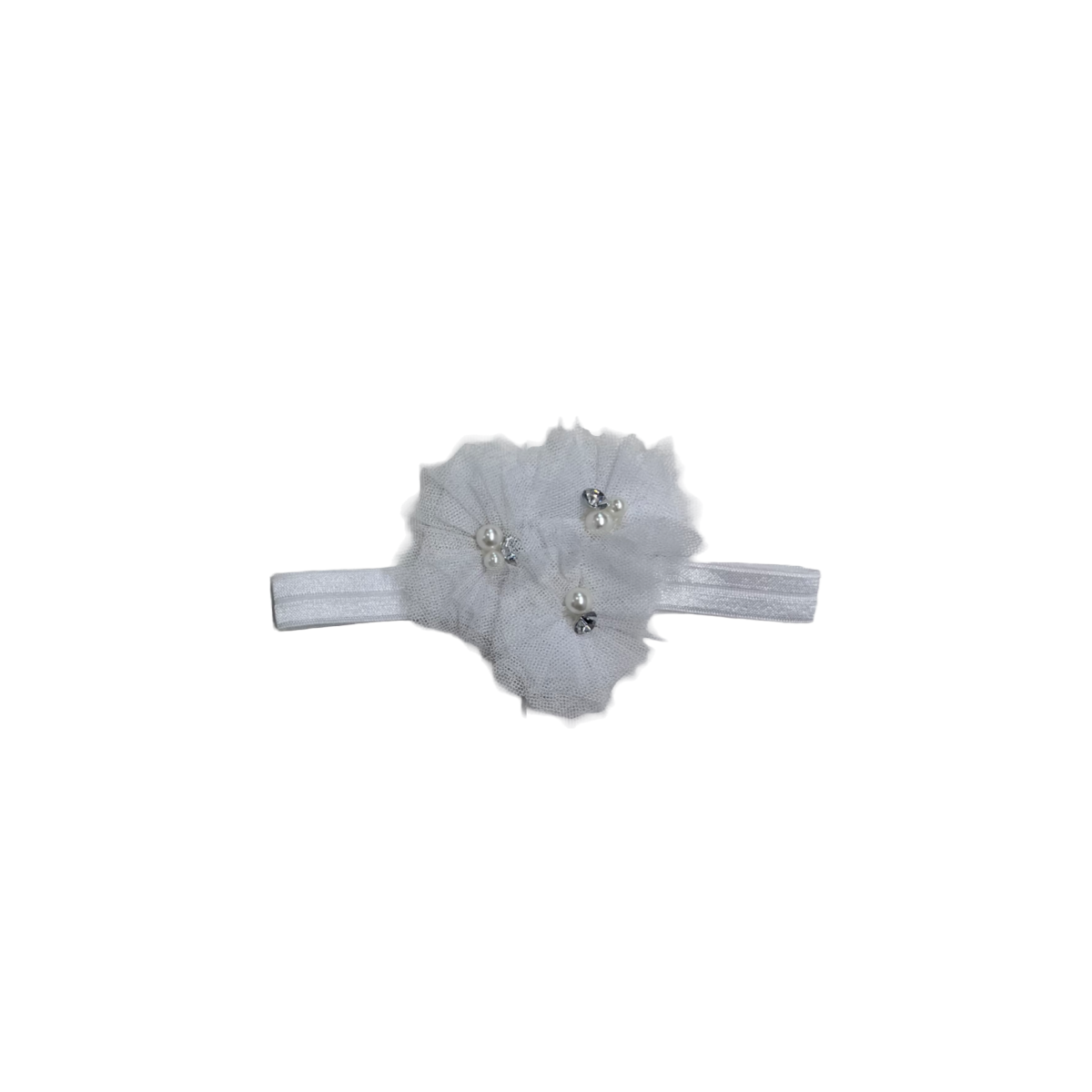 Baby Headband w/ Tulle Flowers