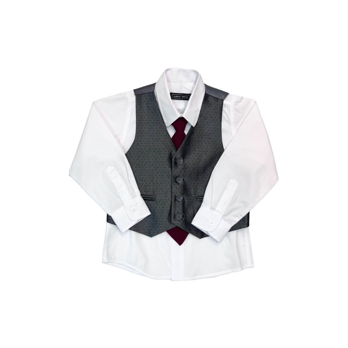 Mini World 5-Piece Silver/Charcoal Suit