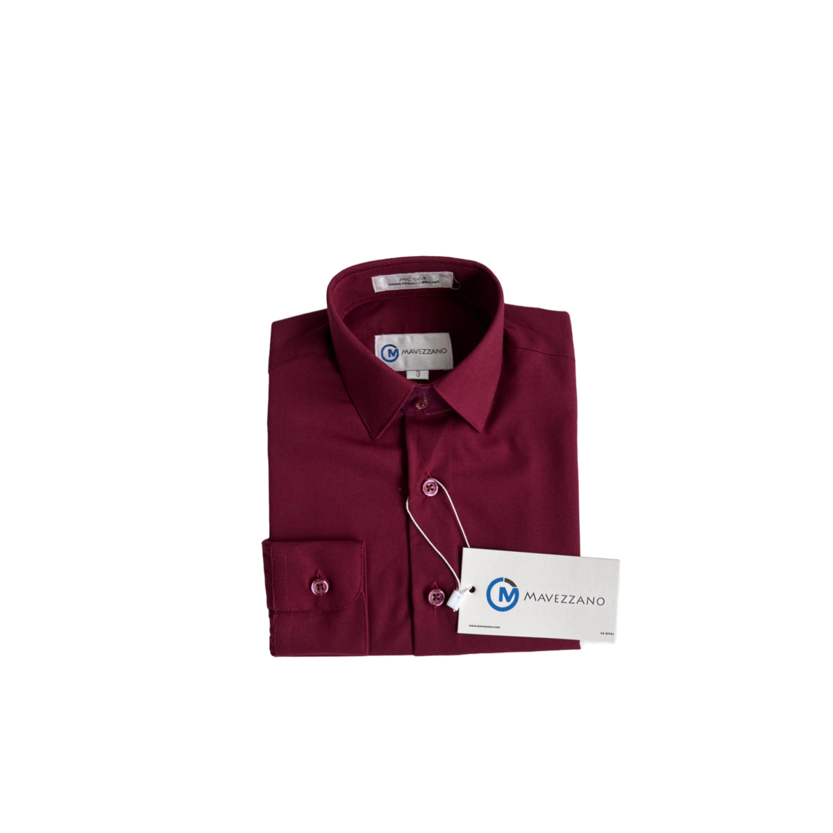 Mavezzano Modern Slim-Fit Long Sleeve Dress Shirt