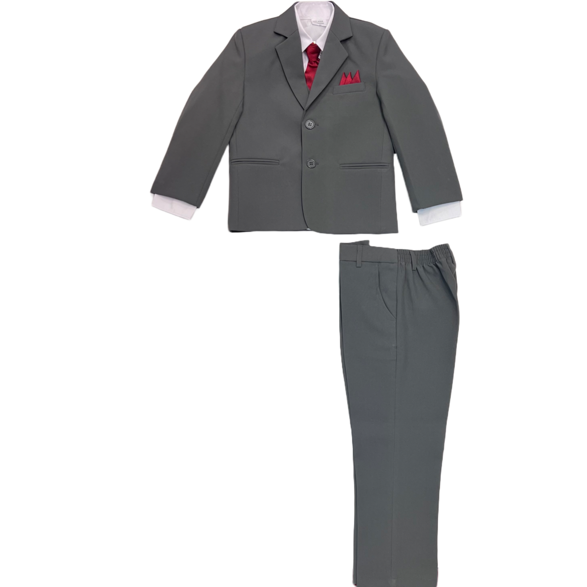 5-Piece Medium Grey Suit