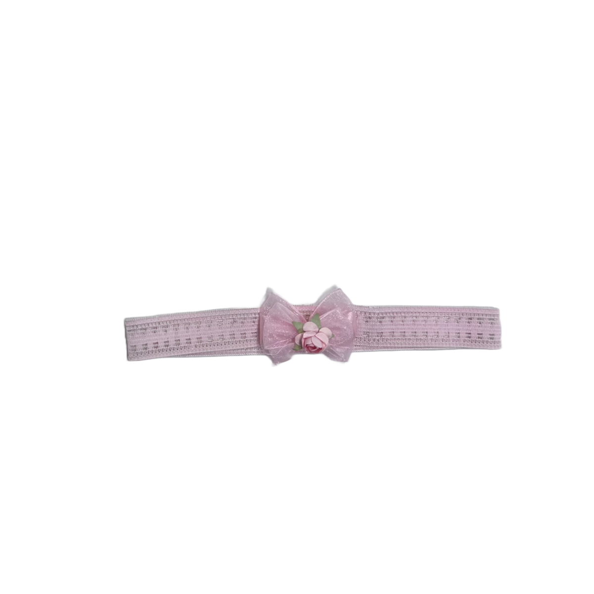 Baby Lace Headband w/ Bow and Roses