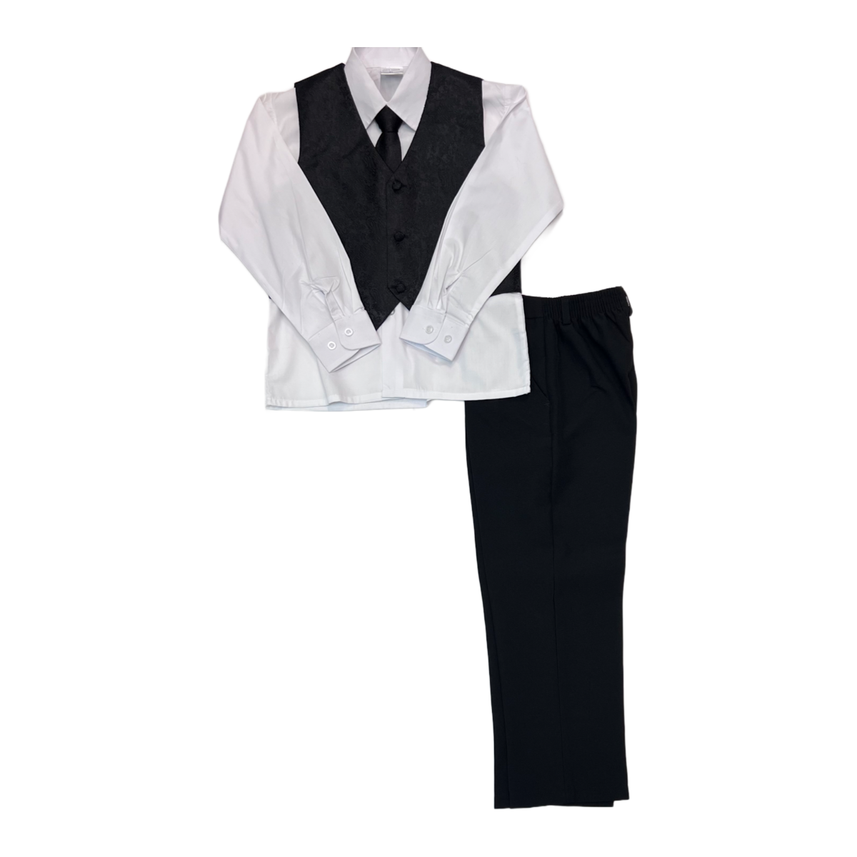 Black Paisley Toddler Vest Set