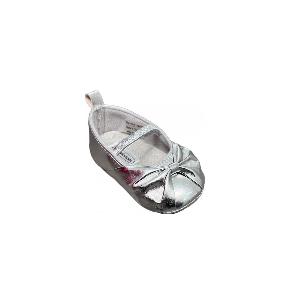 Girls silver 2025 ballerina shoes