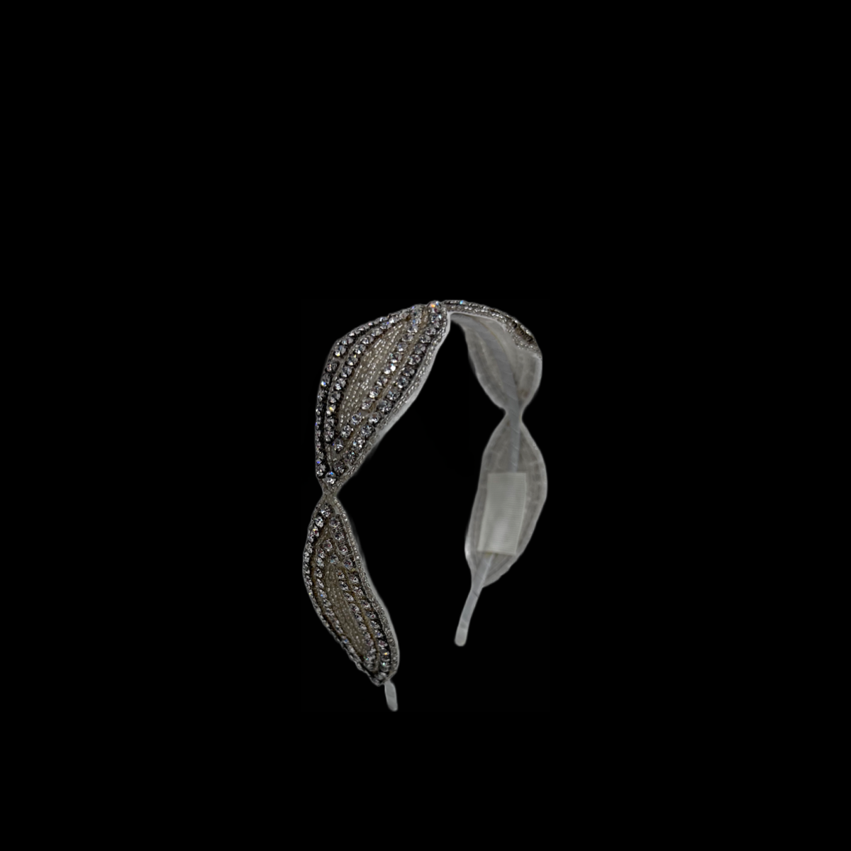 Off White Rhinestone Headband