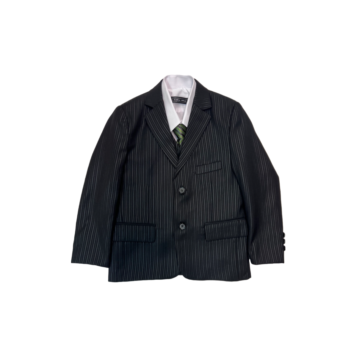 Mini World 5-Piece Black Pinstripe Suit