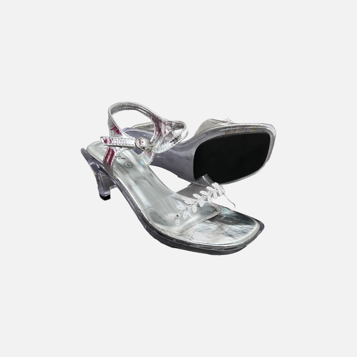 Jolene Faux Glass Block Kitten Heel