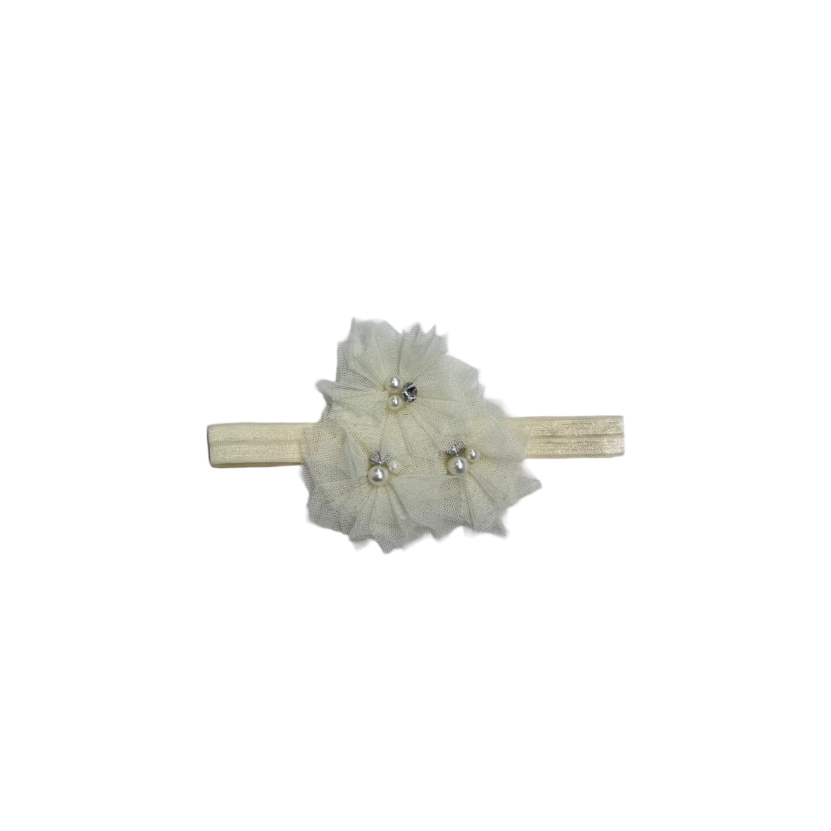 Baby Headband w/ Tulle Flowers