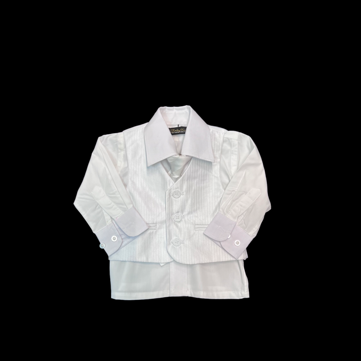 White Pinstripe Baby Suit
