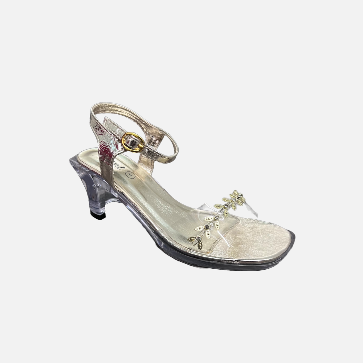 Jolene Faux Glass Block Kitten Heel