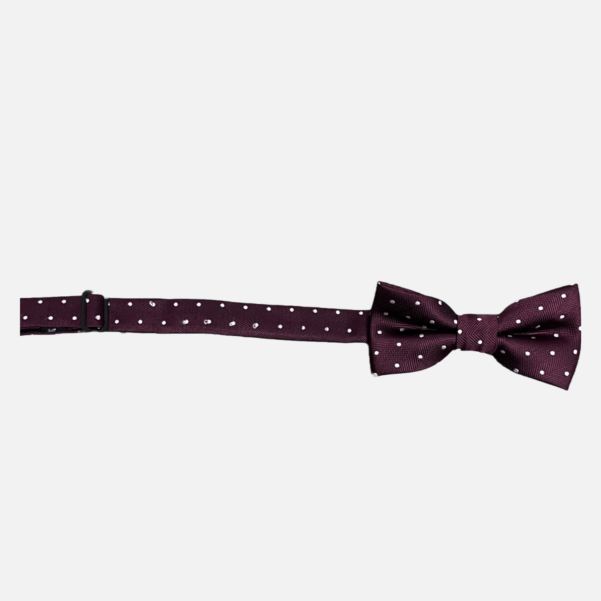 Burgundy Polka Dot Bow Tie