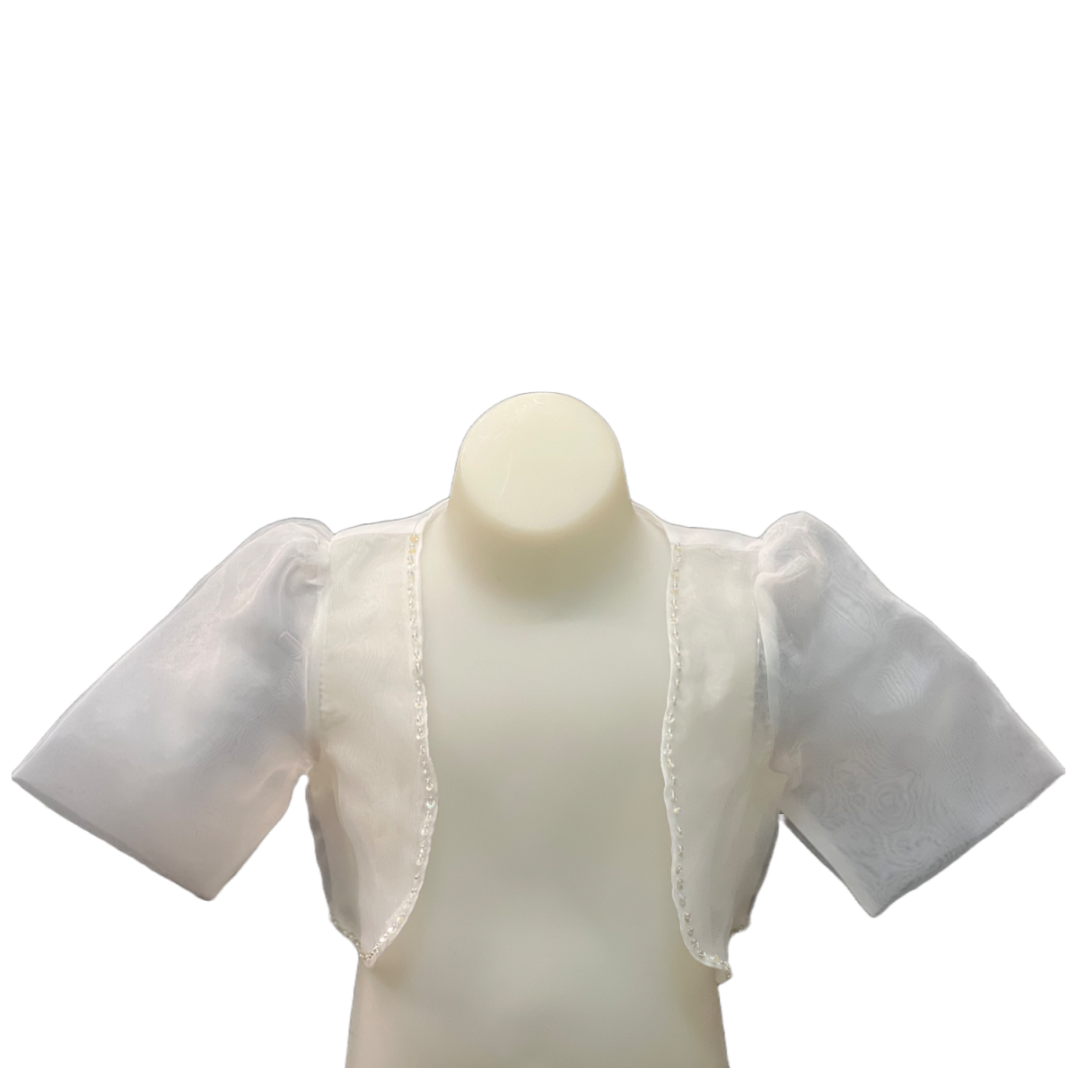 Puff Quarter Sleeve Organza Bolero