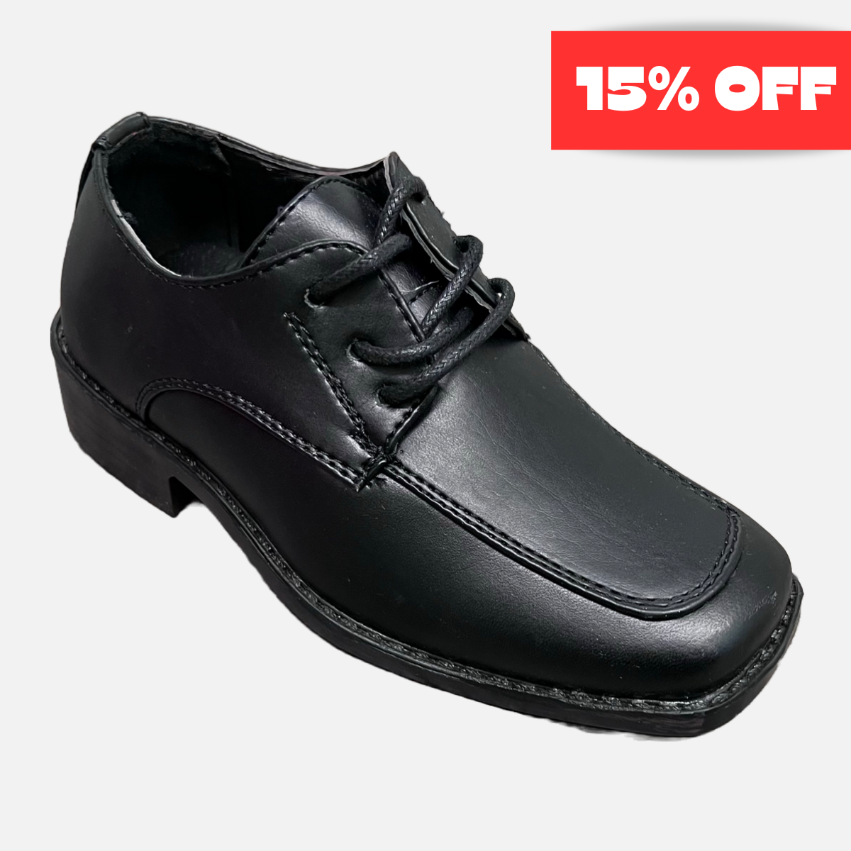 Mavezzano Box Toe Black Oxford Dress Shoe
