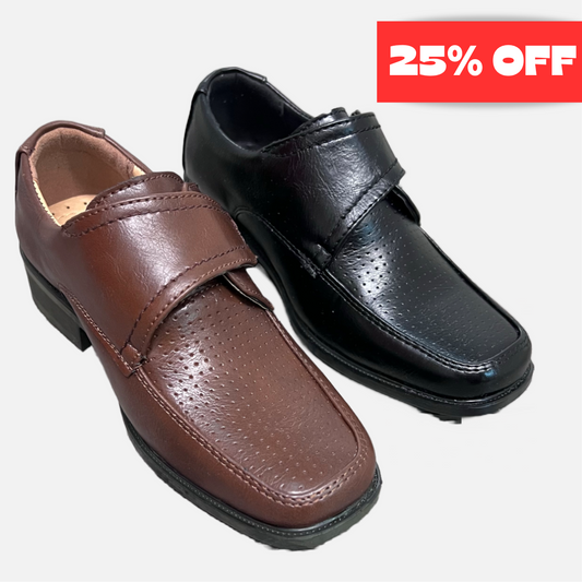 Debonair Velcro Box Toe Dress Shoe