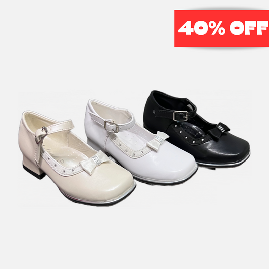 Jolene Square Toe Block Kitten Heel