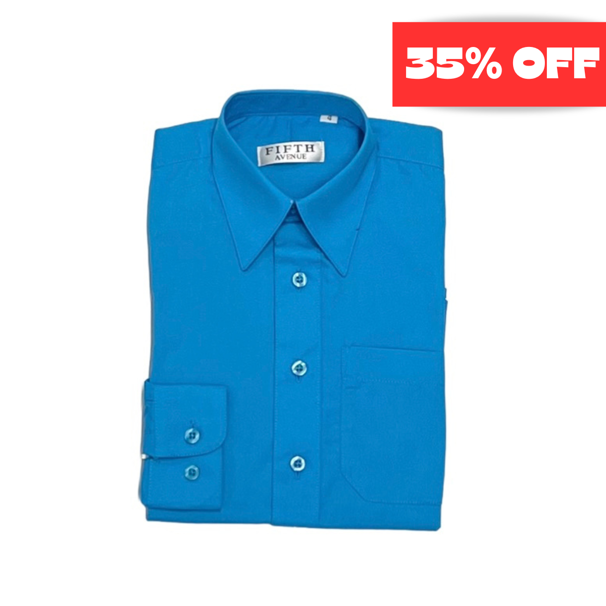 Fifth Avenue Bright Blue Toddler Dress Shirt - Final Sale