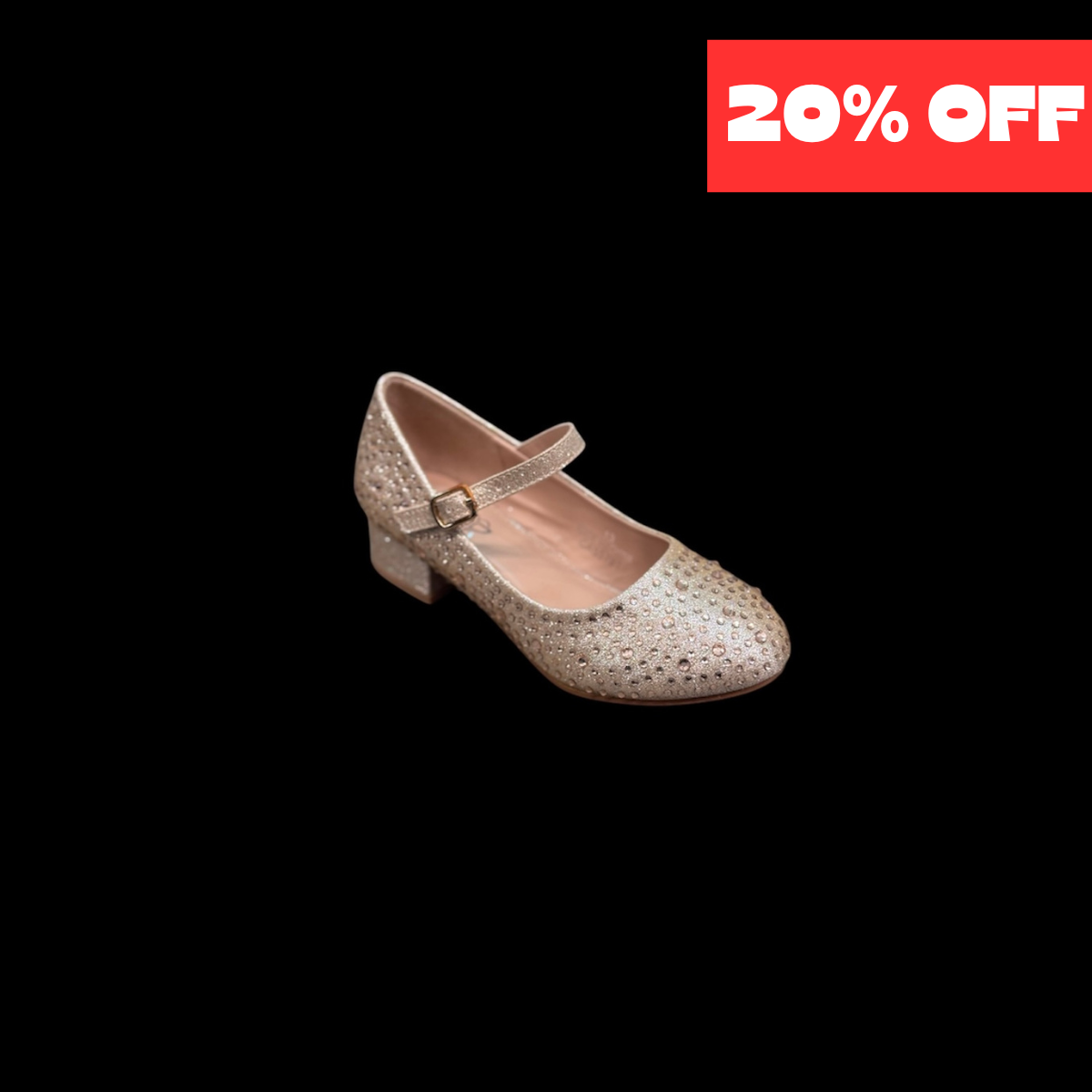 Jolene Rhinestone Embellished Kitty Heel