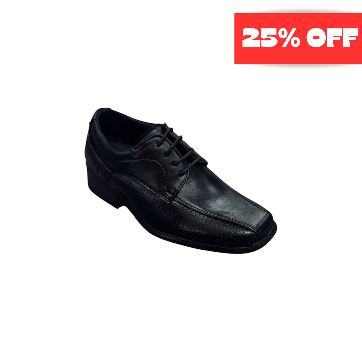 Debonair Box Toe Black Dress Shoe